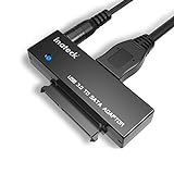 Inateck - Adattatore USB 3.0 convertitore a SATA, Adattatore per Dischi da 2,5/3,5 HDD SSD con 12V 2A, Adattatore