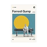 crttrs Poster moderno e vintage del film Forest Gump (1), decorazione per camera da letto, sport, ufficio, stanza, regalo, senza cornice, 30 x 45 cm