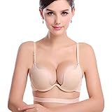 ZUKULIFE Donna Pizzo Push Up Regolazione Reggiseno - (Albicocche 3B)