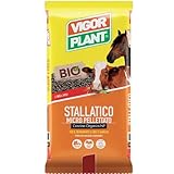 VIGORPLANT Stallatico Pellettato Umidificato Ammendante Ricco di Azoto e Potassio consentito in agrcoltura Biologica - 5 kg Circa