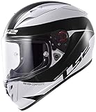 LS2 - Casco per Moto, Nero/Bianco, XL