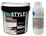 Generico Chromastore Biostyle pittura murale lavabile traspirante antimuffa LT14 per interni omaggio 1 LT Areafond termico fissativo termico anticondensa