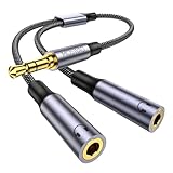 MOSWAG Sdoppiatore Cuffie, Audio Splitter Jack 3,5 mm Maschio a 2 Femmina Splitter Adattatore per cuffie per Samsung, smartphone, cuffie, altoparlanti, PS4, Switch, tablet, PC