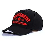 Berretto da Baseball Estivo in Cotone per Uomo Donna Dsq2 Cappello papà Cappello Snapback Cappello Regolabile (Color:Nero)