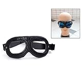 Itian Occhiali Moto Ski Goggles Biker pilota del Motocross Cruisers Occhiali Sportivi(Nero)