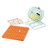 Legami - Tombola automatica, Include Sfera in Metallo Girevole, 90 Palline Numerate, il Tabellone, 60 Cartelle riutilizzabili, 300 Pedine Segnanumero e 2 Buste in Tessuto