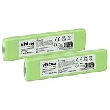 vhbw 2x batteria compatibile con JVC XM-PX5, BN-R127, XM-P55/2000, XM-P55SL, XM-PJ1, BN-R1210 auricolari cuffie wireless (1200mAh, 1,2V, NiMH)