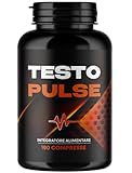 Testosterone Uomo, Massa muscolare | 180 Compresse | Azione Booster Rapida e Potente | Alto dosaggio di Tribulus Terrestris, Maca Peruviana, Ashwaganda e ZMA, Testo Pulse