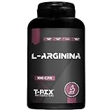 T-Rex Integratori L-Arginina 1000mg ad alto dosaggio 100 compresse di pura Arginina HCl | Integratore alimentare per sportivi pre workout potente