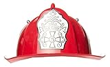 LG-Imports Kids 2861k-2 - Casco dei vigili del fuoco americano-rosso, taglia unica, Colore: rosso, OneSize - Kinder