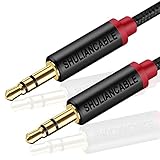 SHULIANCABLE Cavo Aux 3,5mm, Cavo Audio Jack Stereo Maschio a Maschio in Nylon Compatible con iPhone, iPad, Oculus Quest, Smartphone, Laptop, Autoradio, MP3 (2M)