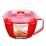 Sistema Bowl Ciotola per Noodle, 940 ml Rosso/Trasparente, Plastic