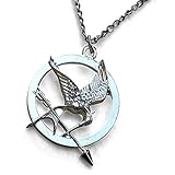 Hunger Games - Collana con ciondolo a forma di Katniss, colore: Argento