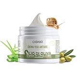 CADABO  Crema Viso Antirughe e Antimacchia per Uomo e Donna con Bava di Lumaca e Olio Bio - Made in Italy, Idratante e Nutriente, 50ml