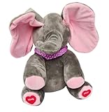 GDYS Peekaboo elephant music cover eyes baby elephant può cantare il peluche elettrico (Elefante)