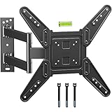 BONTEC Supporto da Parete per TV da LED/LCD 26-60 pollici, Staffa TV con Inclinabile, Girevole ed Estendibile, Braccio TV Max..45 kg, Porta TV da Parete con Fascette cavi, Max VESA 400 x 400 mm