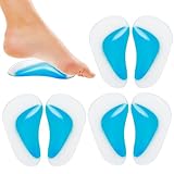 WLLHYF 3 paia di cuscinetti in gel per supporto dell arco plantare, solette ortopediche adesive in silicone, per assorbimento degli urti, inserti per scarpe con tacco alto, per donne, uomini, bambini,