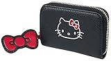 Difuzed Hello Kitty Portamonete, Nero, Zipper, Donna