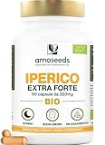 Iperico BIO | Erba di San Giovanni | Concentrato di Ipericina | Buon Umore, Rilassamento, Sonno | 90 capsule vegane da 350 mg | Qualità Superiore