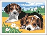 Ravensburger- Animale MNZ Jack Russell Cuccioli, Colore Giallo, 283293