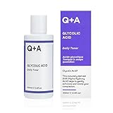 Q+A Tonico giornaliero all acido glicolico, miscela di ingredienti super idratanti e schiarenti per una pelle liscia e setosa. 100ml