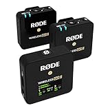 RØDE Microphones Sistema wireless a doppio canale Wireless Go II con microfoni incorporati, nero, Doppio trasmettitore