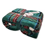 Daunex Plaid morbidotto Tartan (Verde, 150 X 200 CM)