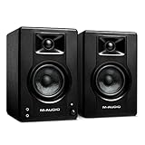 M-Audio BX3 - Casse attive Monitor da Studio per PC Amplificate 120 W 3,5" da Scrivania per gaming, produzione musicale, streaming e podcast (coppia)