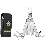 LEATHERMAN Wave Plus - Attrezzo Multifunzione Tascabile di Alta Qualità con 18 Pratici Strumenti - Multiattrezzo di Base per Fai da Te, Attività Outdoor e Campeggio - Con Fodero in Nylon