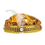 Didiseaon Decorazioni Natalizie Principessa Cosplay Cappelli La Principessa Si Veste Copricapo Da Menestrello Cappello Da Sultano Di Halloween Re D oro Bambino Tessuto Mitrale Arabo