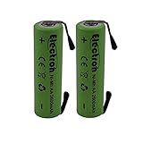 2x Batteria ricaricabile Ni-Mh Stilo AA 1,2V 2600mAh con linguette lamelle terminali a saldare per pacco pacchi batteria