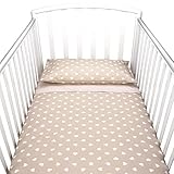 Babysanity Piumino Lettino Neonato con Trapunta Lettino Federa Copripiumino e Lenzuola Culla con Angoli 60x120 Sfoderabile Senza Paracolpi Lettino - Made in Italy - (Cuori Beige)