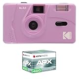 KODAK Fotocamera ricaricabile M35-35 mm, colore viola + pellicola senza iso ISO, cattura i tuoi momenti con eleganza e creatività, l essenza di ricordi indimenticabili