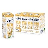 ALPRO CLASSICO, Bevanda all AVENA, 100% vegetale con vitamine B2, B12 e D2 (8 confezioni x 1 Litro)