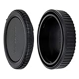 JJC Lens Posteriore Cap + Tappo Corpo per Canon EOS R Ra RP R3 R5 R5c R6 R6II R7 R8 R10 R50 R100 Fotocamere Mirrorless RF e Obiettivo RF (1 Set)