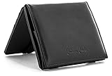 Jaimie Jacobs Magic Wallet Flap Boy - l originale - Portafoglio Magico con Portamonete e protezione RFID, Porta carte di credito, Porta tessere slim uomo (Nero)