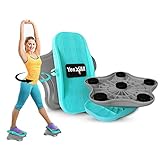 Yes4All Vita Twister, Nuova Generazione di Disco Twister Vita, Ab Twister Board, Twist Disc Exercise, Twist Board, Attrezzatura da Allenamento a Casa per La Perdita di Peso (Grigio/Teal)