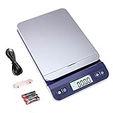 UNIWEIGH Bilancia Digitale Postale da 39kg/86lb, Bilancia per Pacchi Posta, Bilance per Spedire, Digital Parcel Scale per Ufficio, Magazzino, Lettera, Casa, include cavo USB, metro a nastro, blu