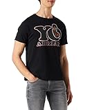 cotton division Uxrockyts004 T-Shirt, Nero, L Uomo