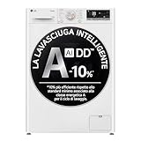 LG AI DD D4R7011TSWG Lavasciuga 11/6kg, Serie R7, Classe D, Lavatrice Asciugatrice, 1400 Giri, TurboWash 360, Vapore, Allergy Care, Eco Hybrid, Wi-Fi, Bianca