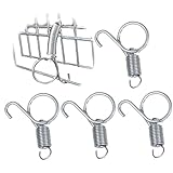 vepoty 5 PCS Porta Gabbia Chiusura Coniglio Ganci a Gabbia a Gabbia Ganci a Molla di Metallo Gancio per Uccelli Roditori Porta Gabbia