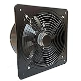 ECUTEE Ventilatore Assiale da 120 W, 12", Ventola Aspirazione 2650 m³/h, Ventilatore di Scarico 300 mm da Parete, Estrattore Aria per Termosifoni Booster Ventilazione e Scappamento Cucina Bagno