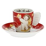 THUN - Tazzina da Caffà Sweet Christmas, Limited Edition 2021 - Linea Sweet Christmas - Cucina, caffè al Volo - Porcellana - Tazzina Ø 6,5 cm; 5,5 cm h; 110 ml; Piattino Ø 11,5 cm