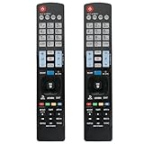 2Pcs AKB73756565 Sostituisci Telecomando adatto per LG TV 42LG5000 42PC1RV 50PK760 22LG3060 32LV2500 32LG30RA 37LH7020 37LG5000 50PG60 60PA6500 19LV2500 32LK330ZH 32LG3000 37LH4000 37LG3000