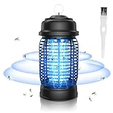 Qoosea Lampada Antizanzare 20W 4000V Uccisore di Zanzare Bug Zapper Elettrico Repellente contro Alta Tensione 360° Silenziosa, Senza Radiazioni, Trappola per Insetti e Mosche per Casa Interno Esterno