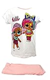 Adatto a L.O.L. Surprise Dolls: pigiama per bambini, set corto, bianco, taglia 140