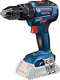 Bosch Professional 06019H5302 Trapano a Percussione Gsb 18V-55, Senza Batteria, Sistema 18 Volt, Diametro Foratura in Muratura: 10 mm, in Cartone 18 V, Blu