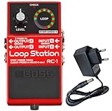 Boss RC-1 Loop Station Looper pedale + alimentatore Keepdrum 9 V