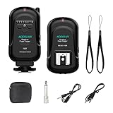 AODELAN Wireless Flash Trigger trasmettitore e ricevitore set, Wireless Remote Speedlite Trigger con 3.5mm PC ricevitore per unità flash con slitta universale