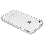 REY Cover in Gel TPU Trasparente per iPhone 4-4S, Ultra Sottile 0,33 mm, Morbido Flessibile, Custodia Silicone